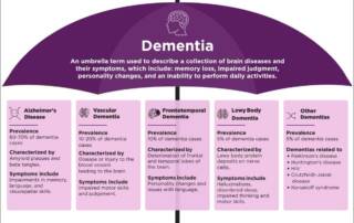 infographic breaking down the different kinds of dementia